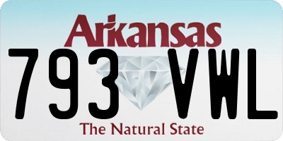 AR license plate 793VWL