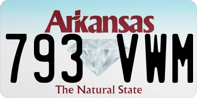 AR license plate 793VWM
