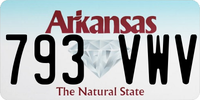 AR license plate 793VWV