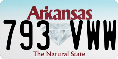 AR license plate 793VWW