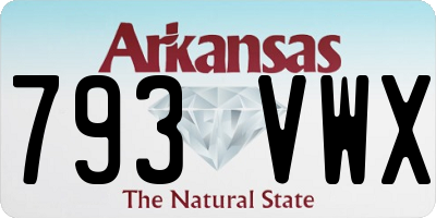 AR license plate 793VWX
