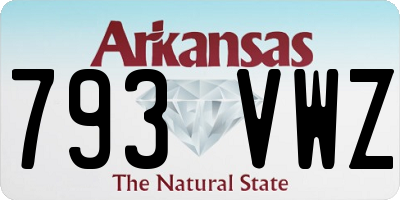 AR license plate 793VWZ