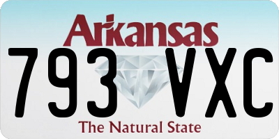 AR license plate 793VXC