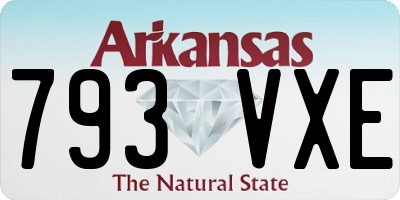 AR license plate 793VXE