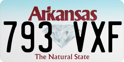 AR license plate 793VXF