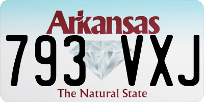 AR license plate 793VXJ