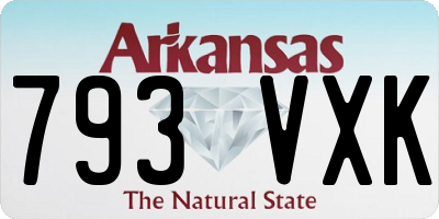 AR license plate 793VXK