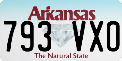 AR license plate 793VXO