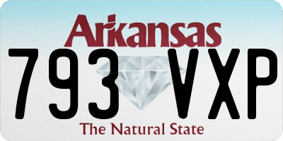 AR license plate 793VXP