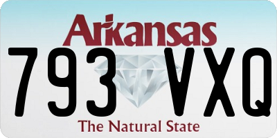 AR license plate 793VXQ