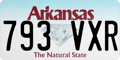 AR license plate 793VXR