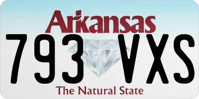 AR license plate 793VXS