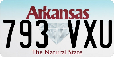 AR license plate 793VXU