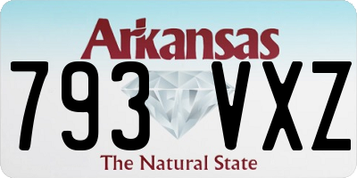 AR license plate 793VXZ