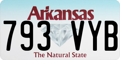 AR license plate 793VYB