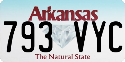 AR license plate 793VYC