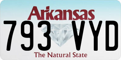AR license plate 793VYD