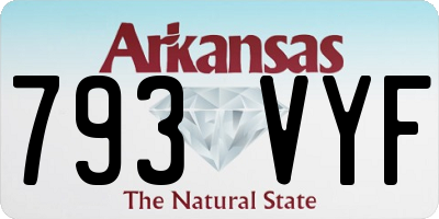 AR license plate 793VYF
