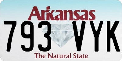 AR license plate 793VYK