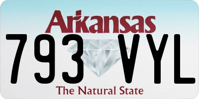 AR license plate 793VYL