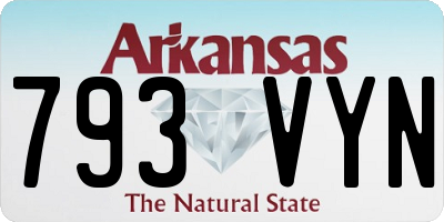 AR license plate 793VYN