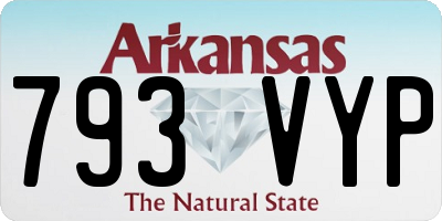 AR license plate 793VYP