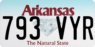 AR license plate 793VYR