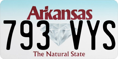 AR license plate 793VYS