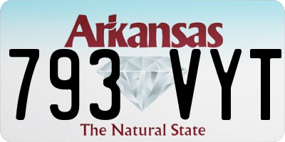 AR license plate 793VYT