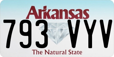 AR license plate 793VYV