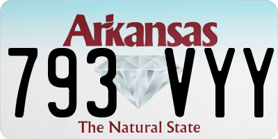 AR license plate 793VYY