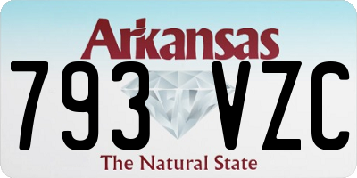 AR license plate 793VZC