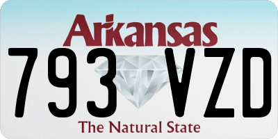 AR license plate 793VZD