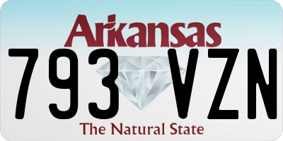 AR license plate 793VZN