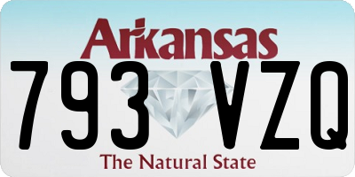 AR license plate 793VZQ