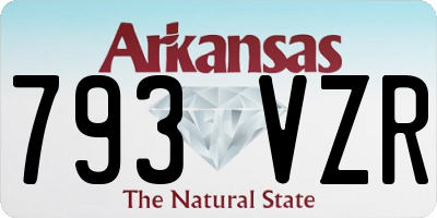 AR license plate 793VZR