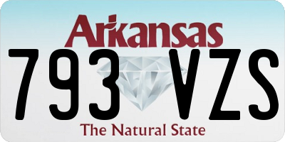 AR license plate 793VZS
