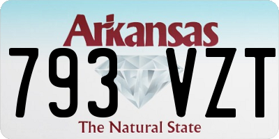 AR license plate 793VZT