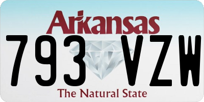 AR license plate 793VZW