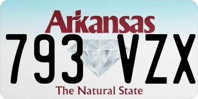 AR license plate 793VZX