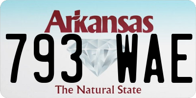 AR license plate 793WAE