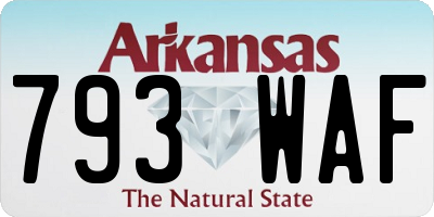 AR license plate 793WAF
