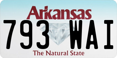 AR license plate 793WAI