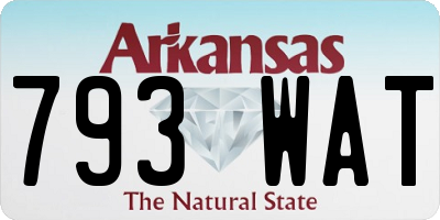 AR license plate 793WAT