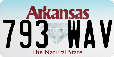 AR license plate 793WAV
