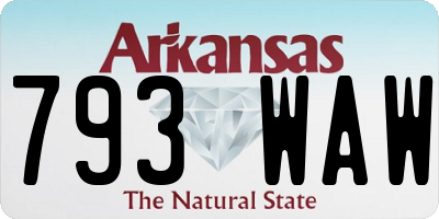 AR license plate 793WAW