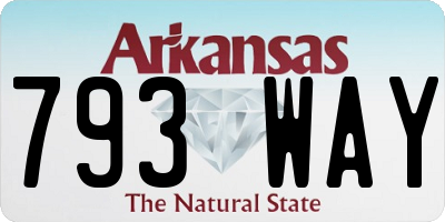 AR license plate 793WAY