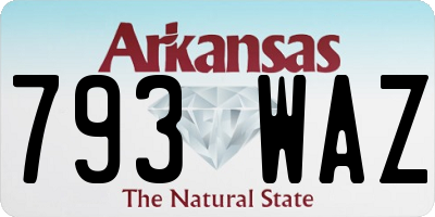 AR license plate 793WAZ