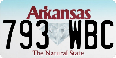 AR license plate 793WBC