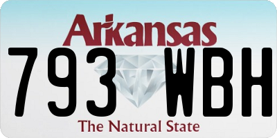 AR license plate 793WBH